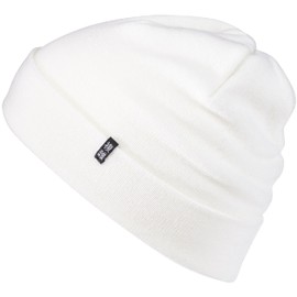 Enter the Complex® Merino Beanie, Merino Hat Made of 100% Merino Wool, Warm and Thin, Two-Layer, Men and Women - White