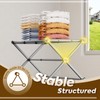 3-Tier Extendable Clothes Drying Rack, Small & Foldable, Grey