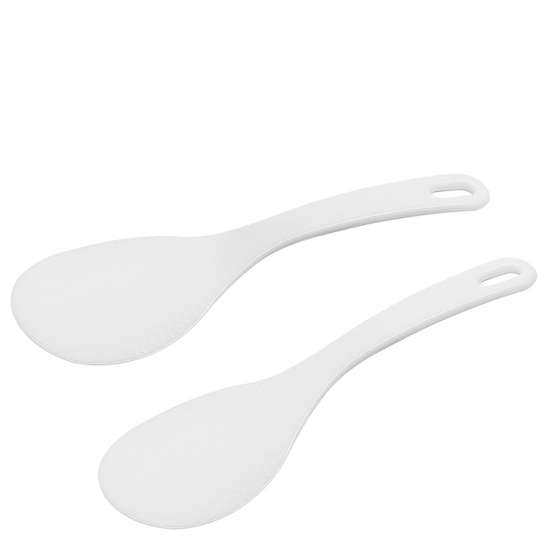 Cionyce 2PCS Plastic Rice Paddle Spoon Rice Scoop, Non-Stick Rice