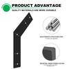 Andorm 4pack 10x3 135 Degree Black Flat Mending Plates for