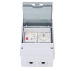 Circuit Breaker Box Waterproof 2 Holes EU Socket 250VAC Power