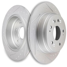SCITOO Disc Brake Rotors Kits 31304 Rear Solid Brake Rotors Fit For Honda For CR-V 2002-2004
