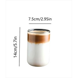 6 pieces round glass cups 17.3 oz modern highball glasses cute cocktail glasses for coffee water fruit juice beer mixed drinks shaker (round-6pcs)