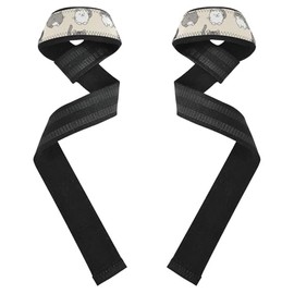 Lindas correas de levantamiento de fitness para gatito de dibujos animados, antideslizantes, accesorios de gimnasio para levantamiento de pesas, levantamiento de peso, ejercicio, entrenamiento de