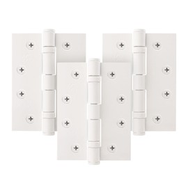 EAI White Door Hinges | 4 Inch / 102mm White Internal Fire Door Hinges | 1.5 Pairs