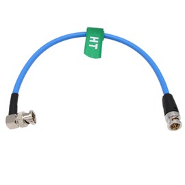 HangTon 4K60 12G 6G 3G BNC SDI Video Coaxial Cable Canare LV-61S 75 Ohm Soft Shielded Video Cable 30 cm for ARRI Red Camera SmallHD Monitor 30 cm Right Angle to Straight