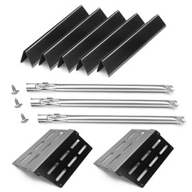 OSWANER Flavorizer Bars Grill Replacement Parts for Weber Genesis 300 Series Heat Deflector Burner Tube Set Kit for Weber Genesis Grill Parts E310 E320 E330 EP310 EP320 EP330, Porcelain Steel
