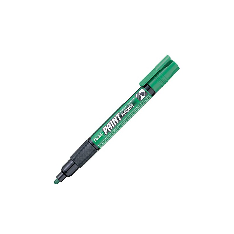 Marcador Permanente Uso Industrial Pentel Verde Oscuro/12 Piezas-MMP20-D