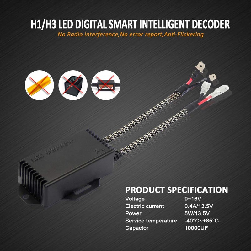D-Lumina H1 H3 Anti Flicker LED Canbus Decoder, Resistor Decoders