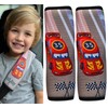 HECKBO 2 x Children's Car Seat Belt Pads, Racing Car