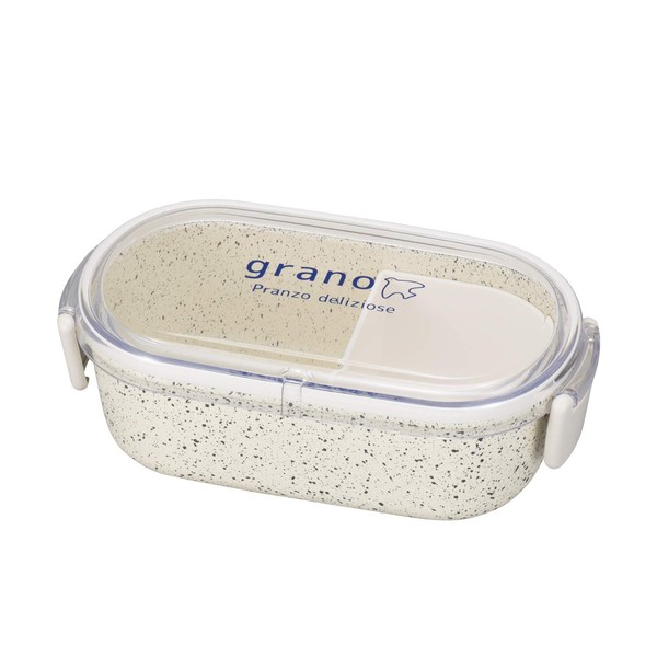 Miyamoto Sangyo Grano Rectangle Lunch Box, White, Approx. 20.3 fl