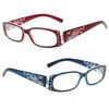 5 Pack Spring Hinge Reading Glasses Rectangular Fashion Quality Readers