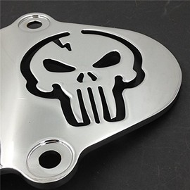 XKMT-Chromed skull Aluminum Drive Shaft Cover Compatible With Yamaha V-Star 650 1100 Classic [B00YWCDYIW]