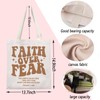 ENSIANTH Faith Over Fear Tote Bag Bible Verse Gift Faith
