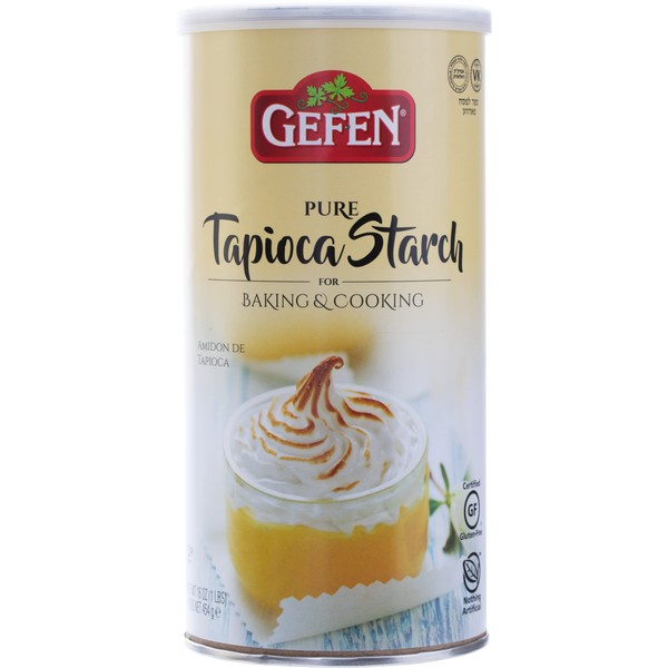 Gefen Pure Tapioca Starch, 454g Resealable Container, Gluten Free, Nothing Artificial, Tapioca Flour