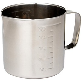 Akagawa Kibo Seisakusho AG 18-8 Commercial Measuring Cup with Mouth, 16.9 fl oz (500 cc)