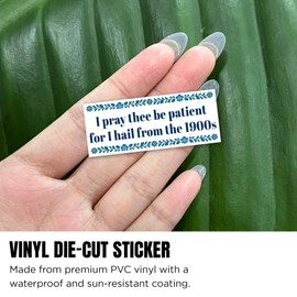 (3Pcs) I Pray Thee Be Patient for I Hail from The 1900s Sticker Millennials Gen X 90s Kid Humor Funny Saying Waterproof Die-Cut Vinyl Stickers for Laptop Tumbler Cars Decal Birthday Gifts 2 Inches