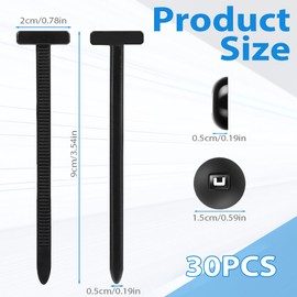 Uraqt Pack of 100 Cable Ties Black Set, 90 mm Nylon Universal Cable Ties Buckle, Improved Double-Sided Card Slot, Robust Multi-Purpose Plastic Cable Ties for Car, Household, Machines