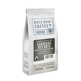 Birch Bark Coffee Co Organic Coureur des Bois Whole Bean Medium Roast Coffee, 340 GR
