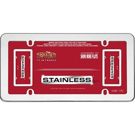 Cruiser Accessories 21110 Stainless License Plate Frame, Stainless Steel