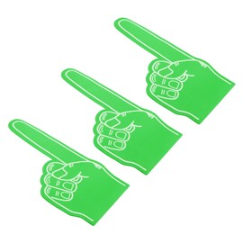 PATIKIL Giant Foam Finger 18 Inch, 4 Pcs Number 1 Foam Hand EVA Foam Finger Cheerleading for Sports Events Baseball Basketball Soccer Games, Green