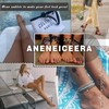 Aneneiceera Boho Rhinestone Anklet Silver Ankle Bracelets Simple Ball CZ