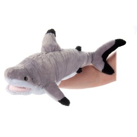 The Petting Zoo Blacktip Shark Hand Puppet Stuffed Animal Plushie, Gifts for Kids, Puppetz Animals, Shark Interactive Puppets Plush Toy 19 Inches