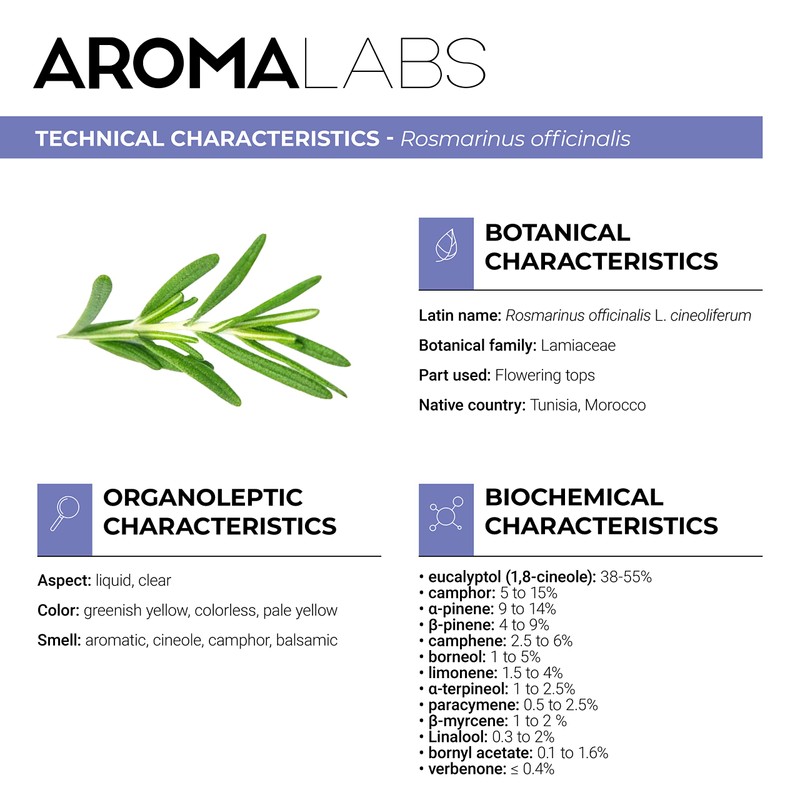 Bio - Rosemary Cineole Essential Oil - 10mL - 100%