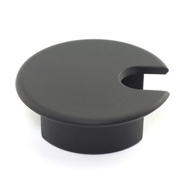 HJ Garden 1pc 1-3/8 inch (35mm) Desk Wire Cord Cable Grommets Hole Cover for Office PC Desk Cable Cord Organizer Zinc Alloy Cover Black