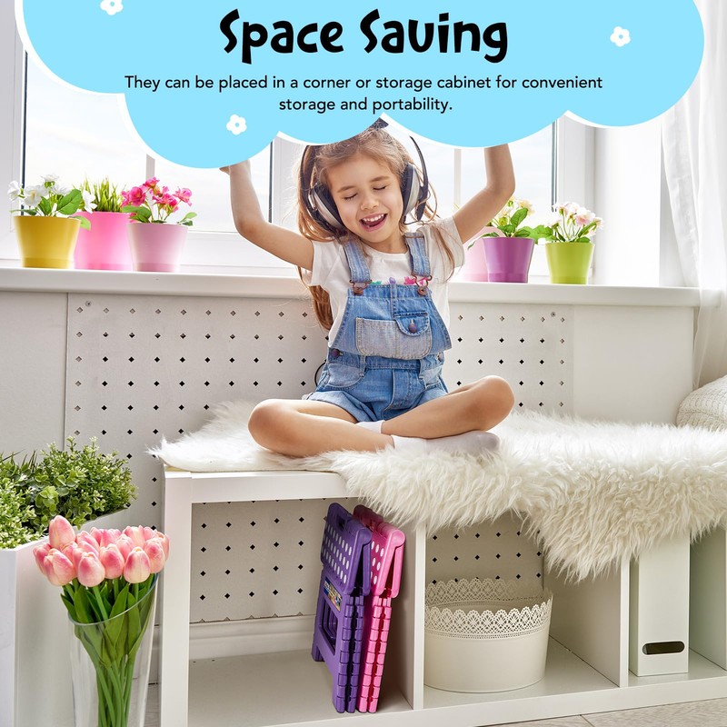 ACKO Folding Step Stool 9 Inch Step Stool 300 lb