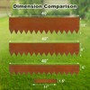 Meyoppm Corten Steel Landscape Edging 40 Inch Strips, 6-Inch Depth