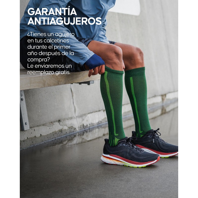 DANISH ENDURANCE Calcetines de Compresión, para Hombre y Mujer Azul/Amarillo