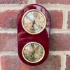 Wooden Barometer & Thermometer | Weather station wall room indoor