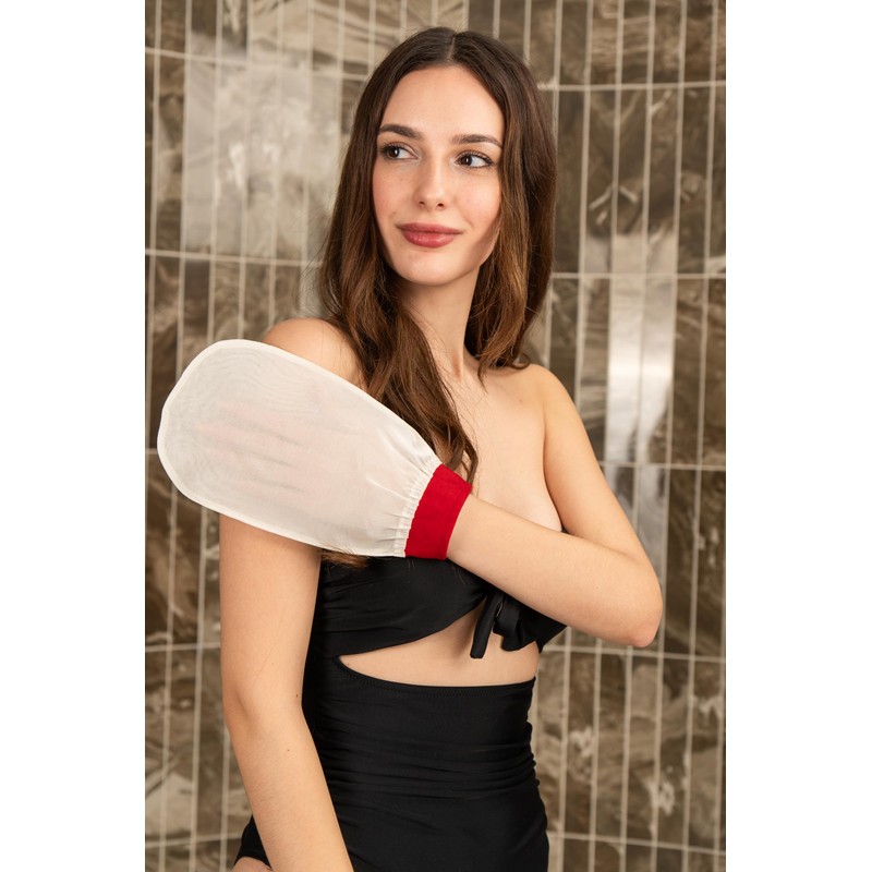 Feel Fine Turkish Exfoliating Glove - 100% Raw Cocoon Silk