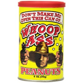 Ass Kickin' Whoop Ass Peanuts, 6-Ounce Cans (Pack of 6)
