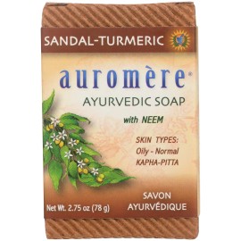 Auromere Ayurvedic Soap with Sandalwood Neem Turmeric Eco Friendly Vegan Clea...