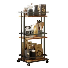 VonDream Bar Carts for The Home with Wheels, 3 Tier Beverage Bar Cart with Storage Shelves, Coffee Bar Cabinet for Your Home Entertainment