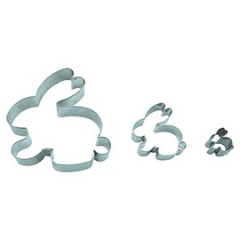 Krifka Formina Hase 3er Set Ostern /9,5 cm/ 5,5 cm/ 2,3 cm/Ausstecher, Ausstechform aus Edelstahl