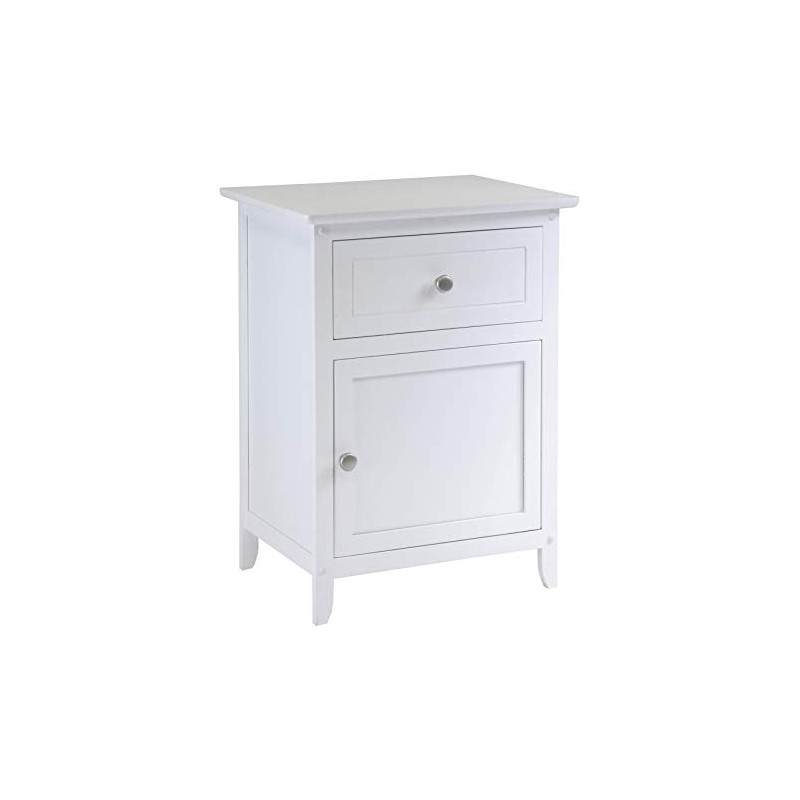 Winsome Eugene Accent Table, 18.90"W x 14.96"D x 25"H, White