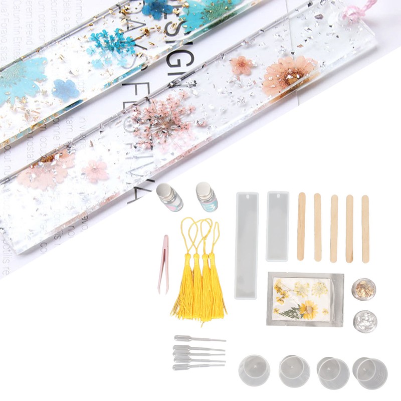 Bookmark Resin Molds Tear Resistant Reusable Bookmark Mold Tassels Kit