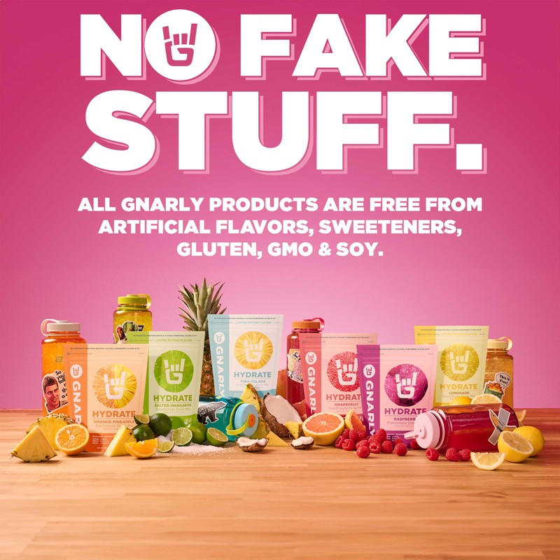 Gnarly Nutrition Hydrate Electrolyte Powder – Orange Pineapple Exercise Hydration