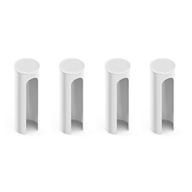 Vershy White Plastic Hinge Covers, Classic Style, Diameter 20mm, Pack of 4