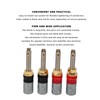 4 Pcs Banana Plug Connector Pure Copper 4mm Rhodium Plating