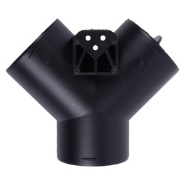 ZTUOAUMA - Calentador de estacionar de 60 mm, conector de tubería de polvo de 3 vías Y ramificación, calentador diesel, conducto de ventilación de aire, válvula ajustable, compatible con calentadores