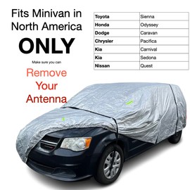 URBY Minivan Cover with Large Carry Bag,Full Season and Weather Protection. Fits Sienna, Odyssey, Caravan, Pacifica, Carnival, Sedona and Quest, Traveller Version