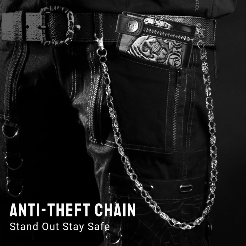 Girinme Wallet Chain - Unisex Punk Skull Biker Pant Trouser