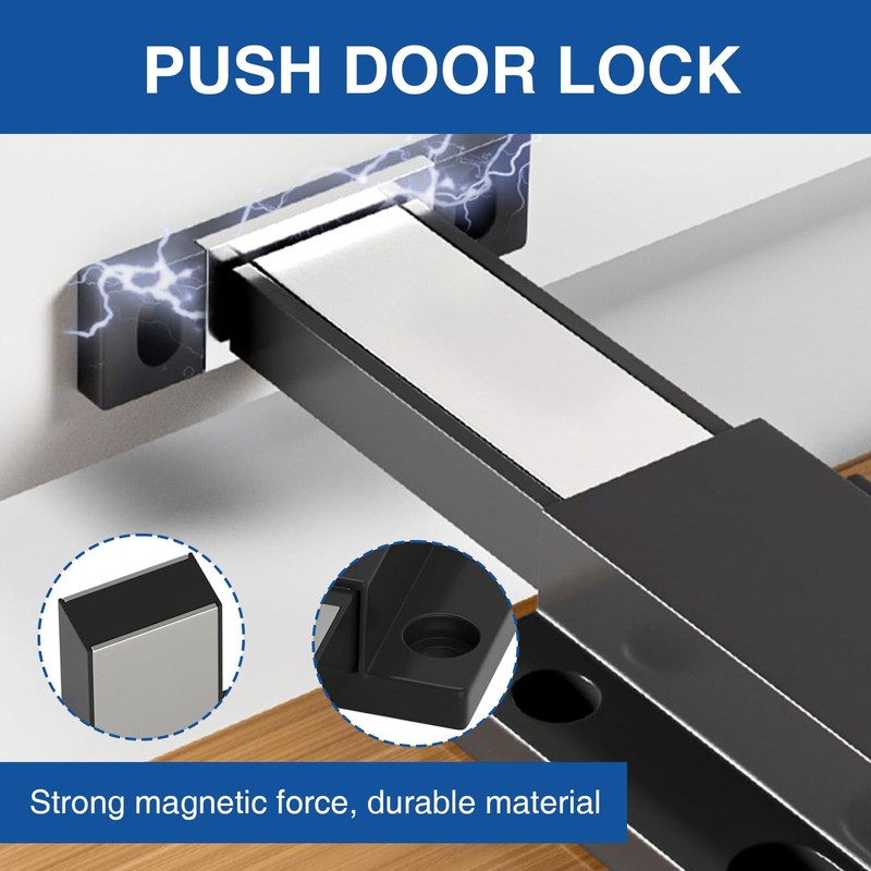 Xdealcozyxc 4 Pcs Magnetic Push to Open Door Catches Latch