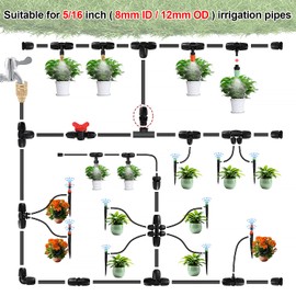 VooGenzek VooGenzek 10 Stücke G1/2 Außengewinde auf 8/12 mm Tropfbewässerungsarmaturen, Garten Schlauch Verbinder, Barbed Bewässerung Connector, für Garten, Rasen