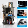 Brookstone 360° Spin Cosmetic Display Case for Vanity, Store Brushes,