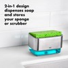 OXO One-Push Wash Sponge Holder with Soap Dispenser